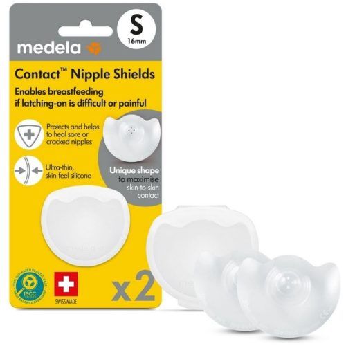 Medela Ψευδοθηλές Σιλικόνης Με Θήκη Small (2 τεμ.)