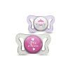 Chicco Πιπίλα Physio Micro Κορίτσι 0-2 Μηνών, Θηλή Σιλικόνης, 2Τεμ