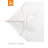 Stokke - hooded towel πετσέτα με κουκούλα pink bee - organic cotton