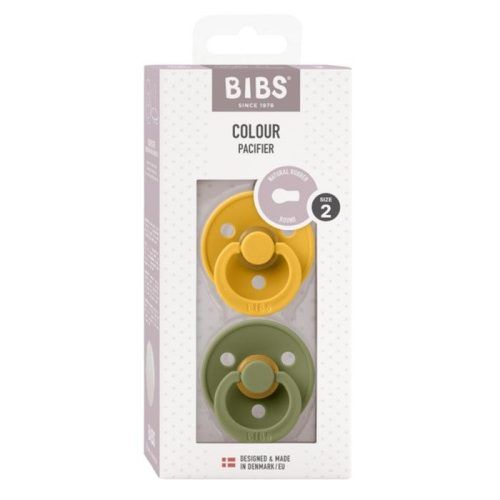 Bibs Πιπίλες Colour 2 Τεμ. Latex No 2 Honey bee olive