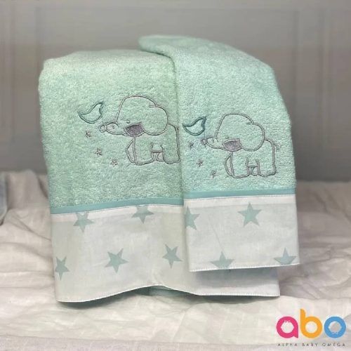 ABO Σετ πετσέτες 2 τμχ Elephant Mint