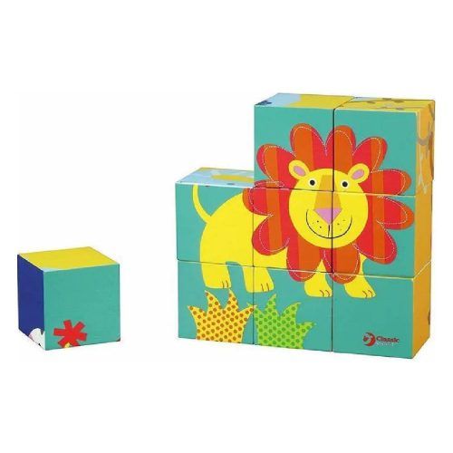 Classic World Ξύλινο Παιχνίδι Wild Animal Block Puzzle