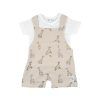 Lanekids Βρεφικό Σετ 3 τεμ. Beige με Καμηλοπάρδαλη
