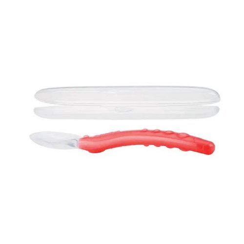 NUBY Πηρούνι Σιλικόνης Μαλάκο – 3m+ Κόκκινο