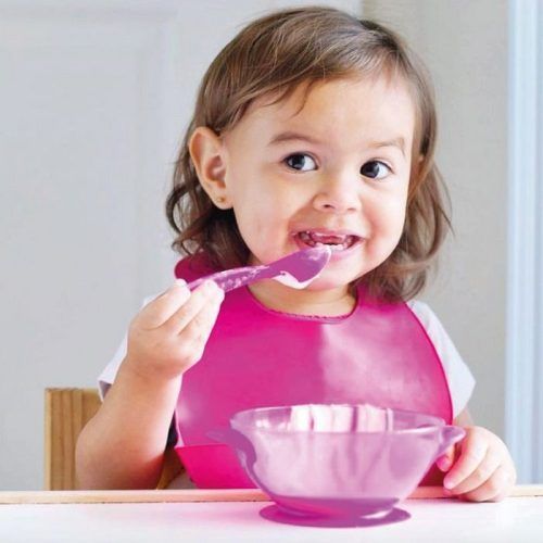Alternative view of NUBY Σετ Μπολ με Κουταλάκι Σιλικόνης Spoon and Lid - 6m+ Μπλέ