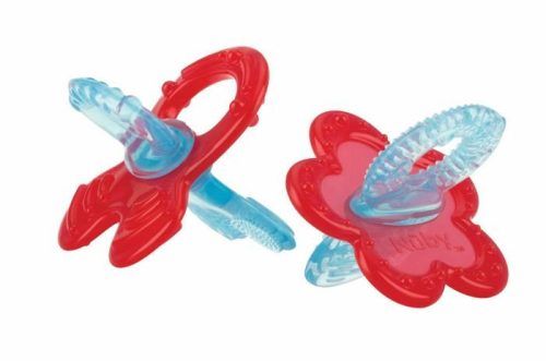 Alternative view of NUBY Πολυκρίκος Μασητικό οδοντοφυΐας Chewbies 0m+ Ρόζ 3D σχήμα λουλούδι