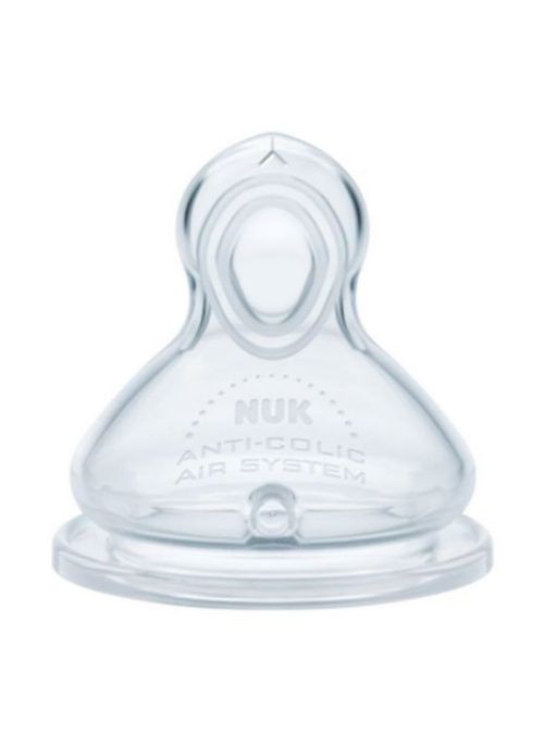 Nuk First Choice+ Θηλή Σιλικόνης Μέγεθος 1 Μεσαία Οπή για Γάλα 0-6m 1 Τεμάχιο