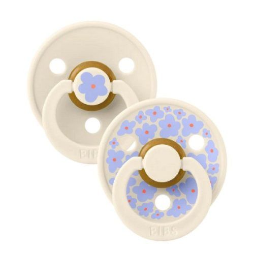 Bibs Πιπίλες Studio Colour 2τεμ. Jasmine Latex No 1 Ivory Mix
