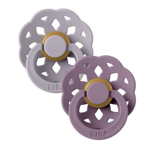 Bibs Πιπίλες Boheme 2τεμ. Latex No 2 Fossil Grey/Mauve