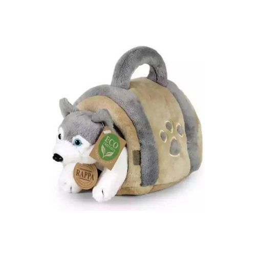 Rappa Λούτρινος Σκύλος Husky Με Τσαντάκι Βόλτας 13 εκ. Eco-Friendly (209756)