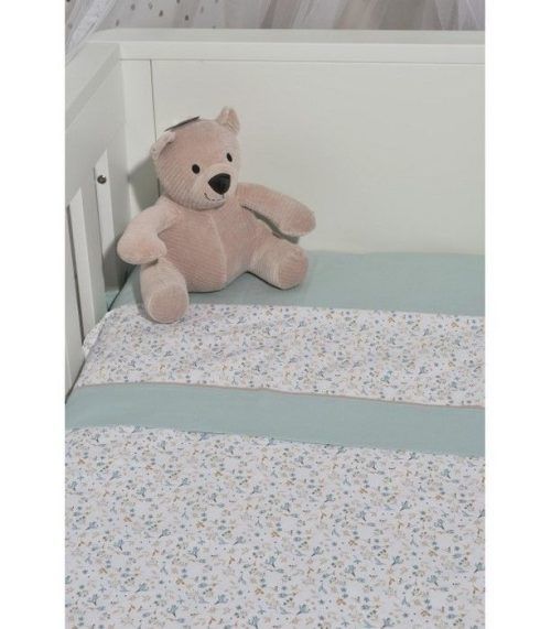 Baby Oliver Σετ Σεντόνια Λίκνου 2τεμ -75x110-100% Βαμβάκι Μέντα Des.403
