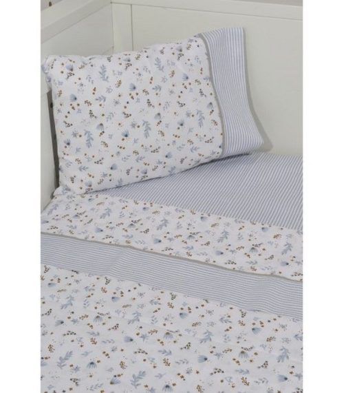 Baby Oliver Σετ Σεντόνια Κούνιας 3τεμ 110x170 Μπλέ Des.401