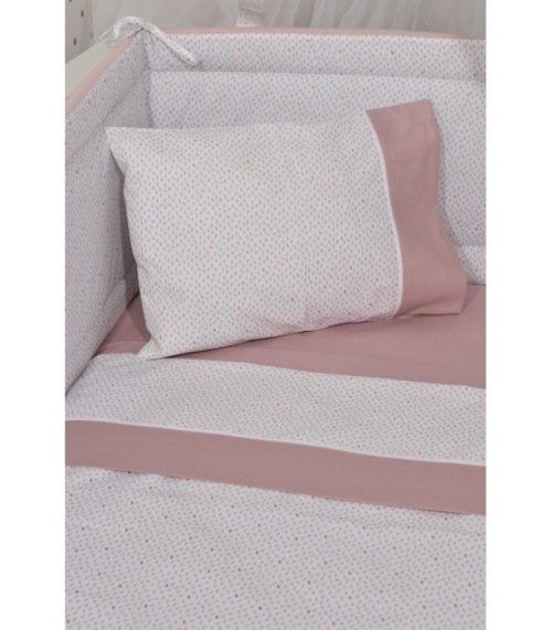Baby Oliver Σετ Σεντόνια Κούνιας 3τεμ (110x170 & 30x40) Σάπιο Μήλο Des.402