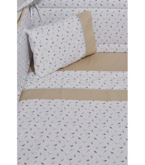 Baby Oliver Σετ Σεντόνια Κούνιας 3τεμ -110x170 Μπεζ