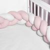 Baby Oliver Πλεξούδα Λευκή-Ροζ Τριπλή Βαμβακερή 20x200cm Des.3120