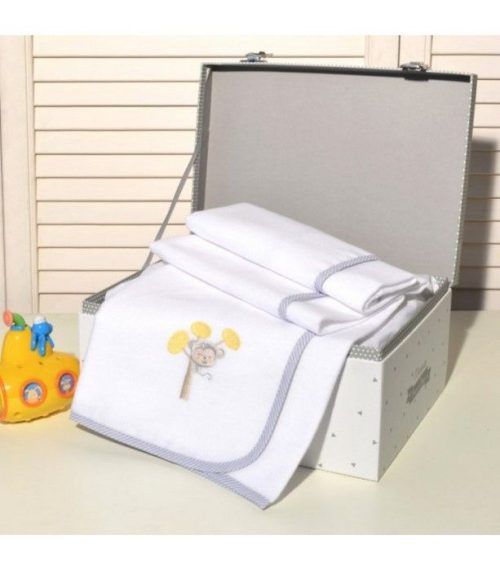 Baby Oliver Πάνα Φανελένια Μαϊμουδάκι 80x80 Des.182