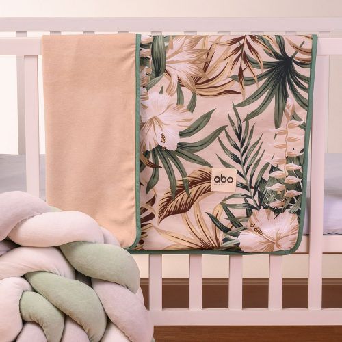ABO Κουβέρτα αγκαλιάς διπλής όψης Tropical Leaves 90*90
