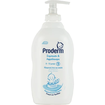 PRODERM Σαμπουάν Αφρόλουτρο 0-12 Μηνών 400 ml