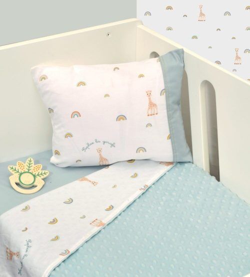 Sophie La Girafe Κουβέρτα λίκνου διπλής όψης Minky σχ 503