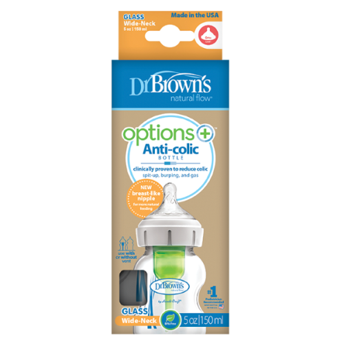 DR BROWN Μπιμπερό γυάλινο Options+ (Φ.Λ.) 150 ml WB 51730