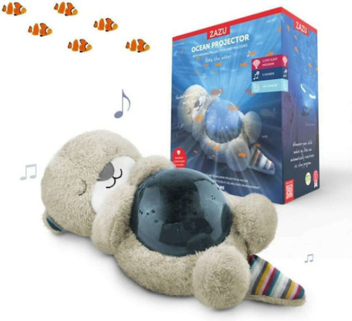 Zazu Kids Προβολέας Otto η Βίδρα από Ύφασμα με Λευκούς Ήχους και Φως για Νεογέννητα
