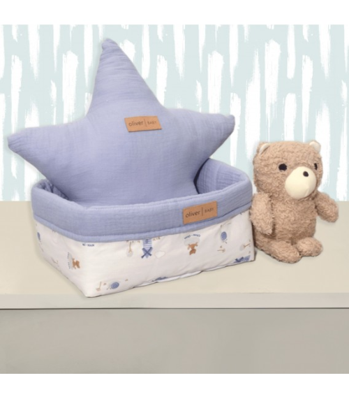 Oliver Baby Des.414 Μαξιλάρι Διακοσμητικό Αστέρι Διπλής Όψης Ραφ 37x37