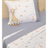 Sophie La Girafe Σεντόνια κούνιας με ΛΑΣΤΙΧΟ 3 τεμαχίων Sophie La Girafe σχέδιο 501