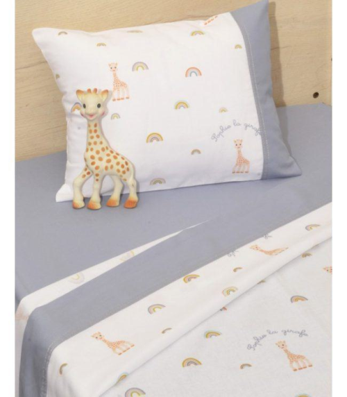 Sophie La Girafe Σεντόνια κούνιας με ΛΑΣΤΙΧΟ 3 τεμαχίων Sophie La Girafe σχέδιο 501