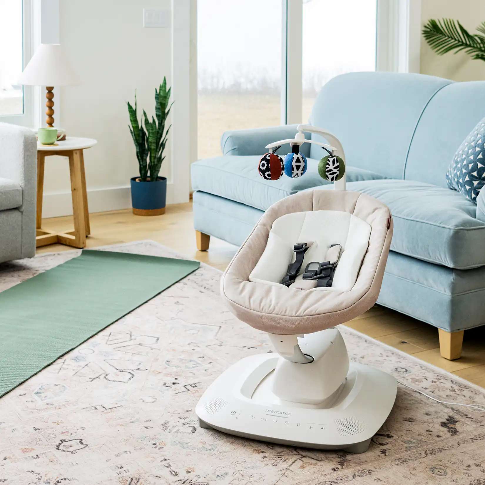 UPPAbaby Mamaroo smart κούνια - Ριλάξ CAMILA Dark Green Mélange - Image 3