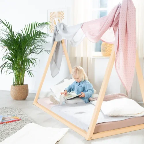 Alternative view of Roba Βρεφικό Κρεβάτι Μασίφ Tipi Lounge 70 x 140 cm Montessori Bamboo Wood