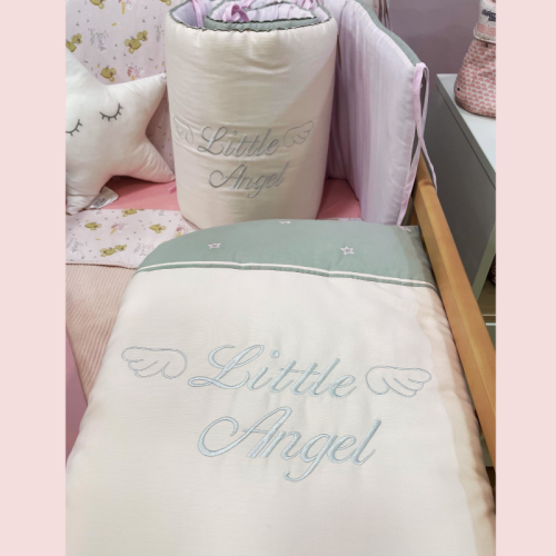 Baby Oliver Σετ Πάπλωμα, Πάντα και Κουνουπιέρα Little Angel Pink