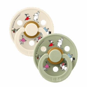 Alternative view of Bibs X Moomings Colour Σετ Πιπιλές 2τμχ Latex No2 6-18m  Friends/Ivory Sage