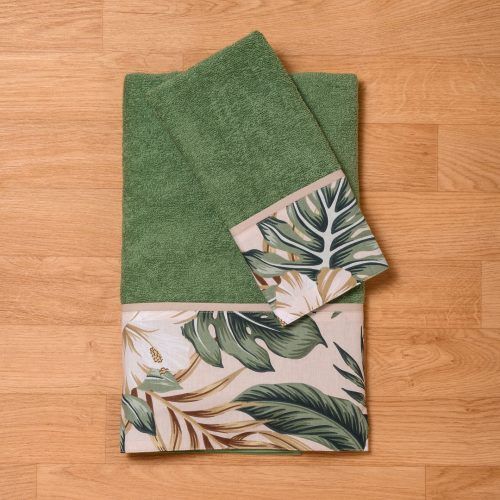 ABO Σετ βρεφικές πετσέτες 2τμχ Tropical Leaves