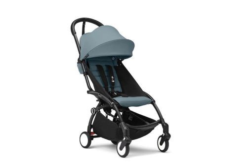 Babyzen YOYO³ Σκελετός Καροτσιού Black με Υφάσματα για τη θέση 6 μηνών+ Aqua