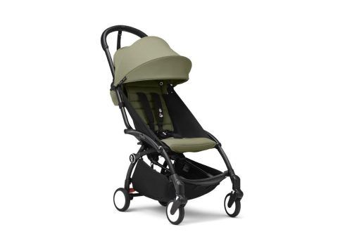 Babyzen YOYO³ Σκελετός Καροτσιού Black με Υφάσματα για τη θέση 6 μηνών+ Olive