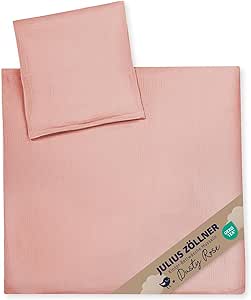 Julius Zöllner Σετ Παπλωματοθήκη Λίκνου Muslin 80/80+35/40 Dusty Rose