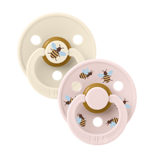 BIBS – STUDIO COLLECTION ΣΕΤ ΠΙΠΙΛΕΣ 2ΤΜΧ – BUMBLEBEE/IVORY MIX – ΣΤΡΟΓΓΥΛΗ No1
