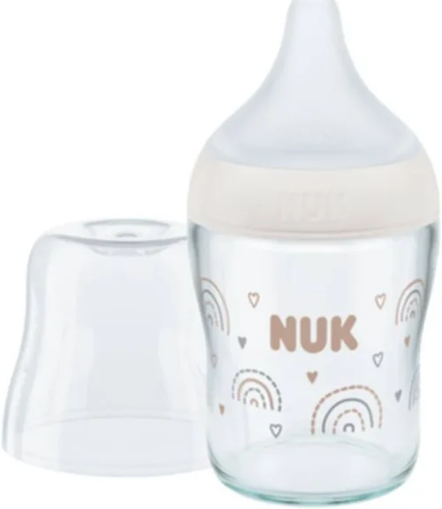 NUK Perfect Match Γυάλινο Μπιμπερό 120 ml Σιλικόνη Temperature Control
