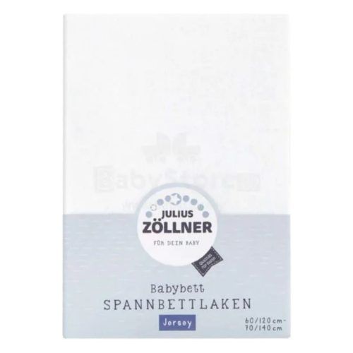 Julius Zöllner Σεντόνι με λάστιχο για κούνια 70 x 140 cm jersey white