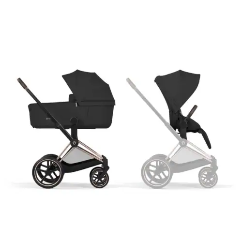 Alternative view of CYBEX NEW PRIAM Comfort Rosegold incl. Πτυσσόμενο πορτ-μπεμπέ Sepia Black | black