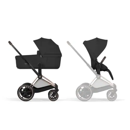 Alternative view of CYBEX NEW ePRIAM Comfort Rosegold incl. Πτυσσόμενο πορτ-μπεμπέ Sepia Black | black