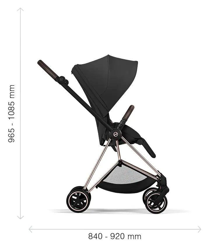 CYBEX NEW MIOS Comfort Rosegold incl. Πτυσσόμενο πορτ-μπεμπέ Sepia Black | black - Image 10