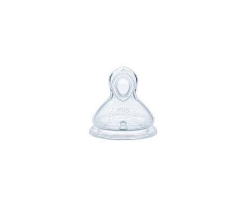 NUK Θηλή First Choice Plus Σιλικόνης 6-18m Flow Control 2Τμχ.