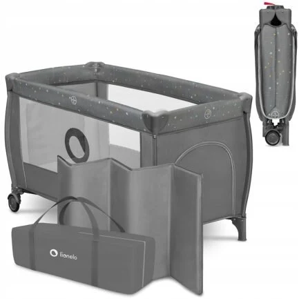 Lionelo Stefi Plus Παρκοκρέβατο Gray Multicolour