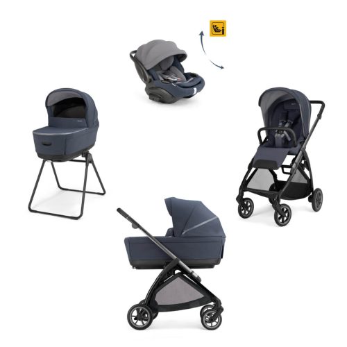 INGLESINA Πολυκαρότσι Quatro Electa Darwin-R-EVO ROOF. BLUE +ΜΕΤΑΛΙΚΟ ΜΑΥΡΟ Σάσί Καρότσιού