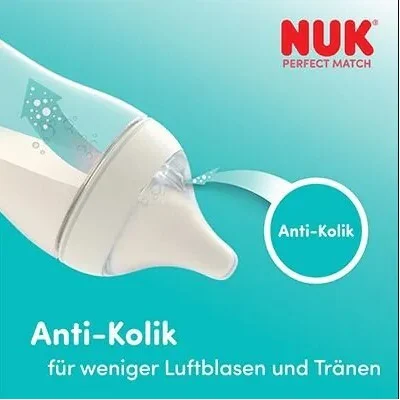 Nuk Μπιμπερό Πλαστικό 150ml 0+m Perfect Match Σιλικ. Temperature Control - Image 4