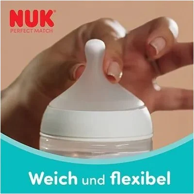Nuk Μπιμπερό Πλαστικό 150ml 0+m Perfect Match Σιλικ. Temperature Control - Image 3