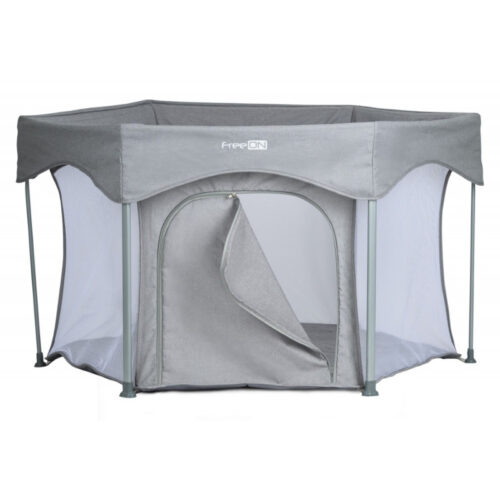 FreeOn Παρκοκρέβατο Hexagon Quick folding melange grey